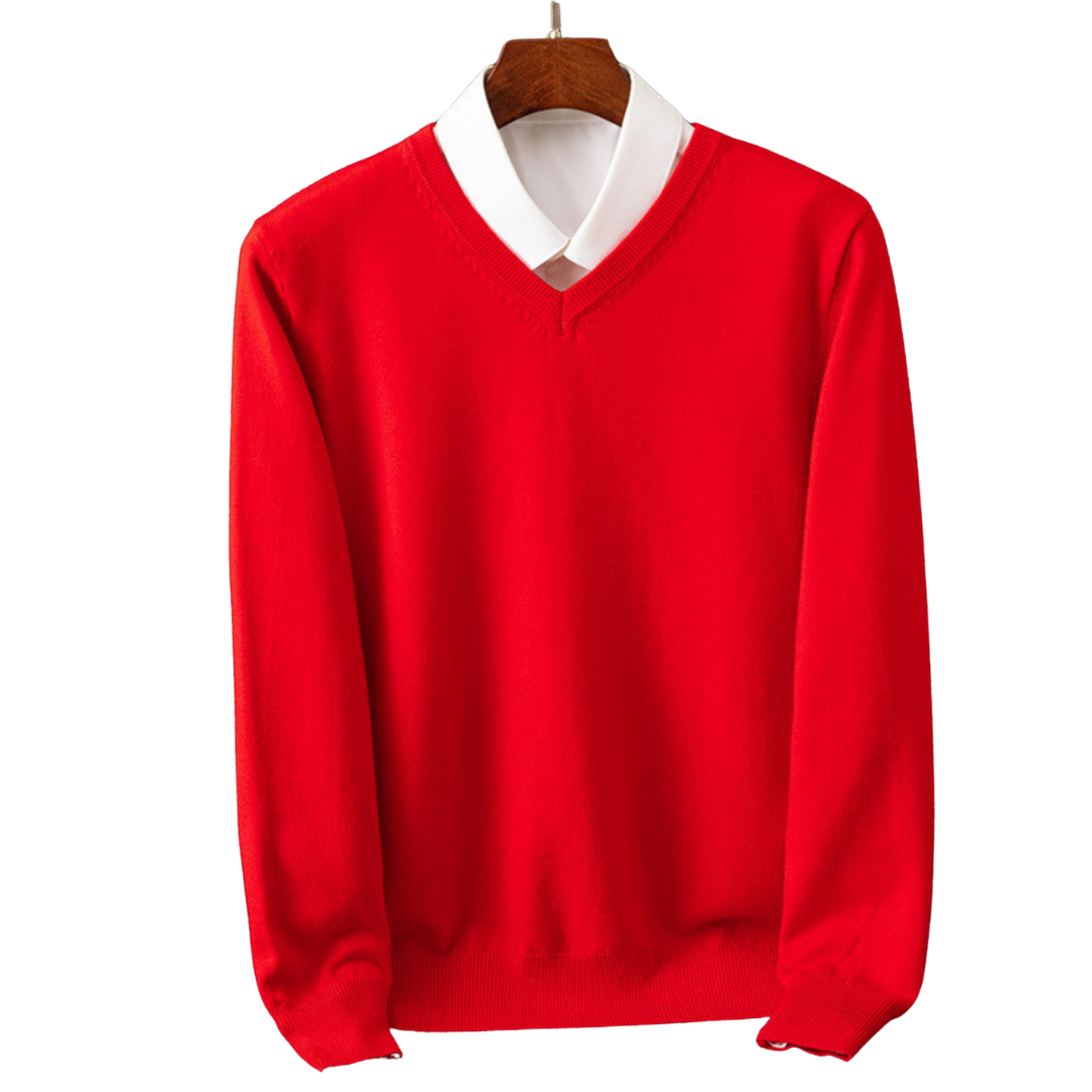 Elias - Elegant cashmere sweater with V-neck