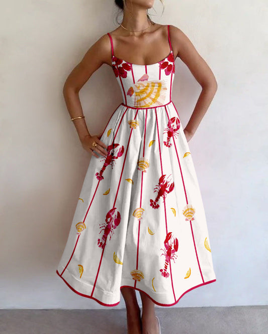 Brielle™ | Seaside Charm Midi Dress
