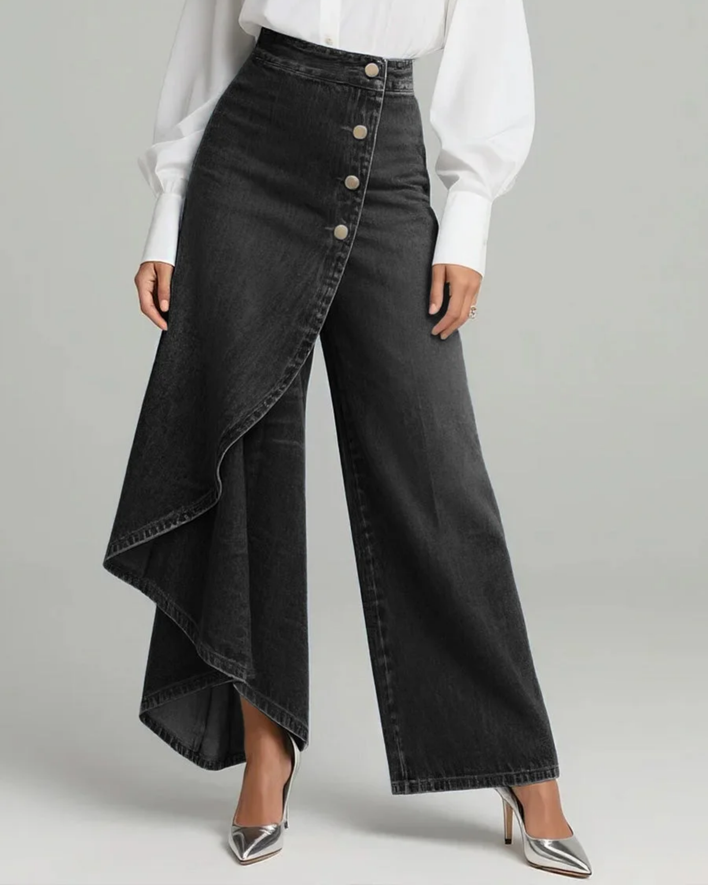 Arlette™ | Denim Wrap Trousers