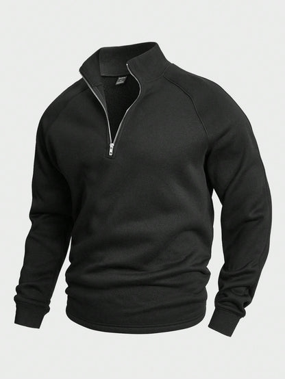 Anthony - Casual Half-Zip Sweatshirt