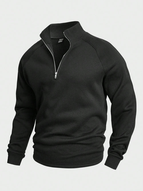Anthony - Casual Half-Zip Sweatshirt