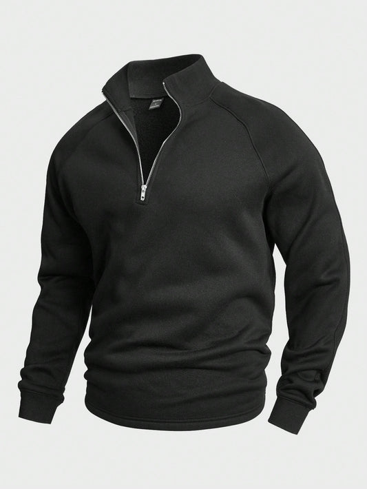 Anthony - Casual Half-Zip Sweatshirt