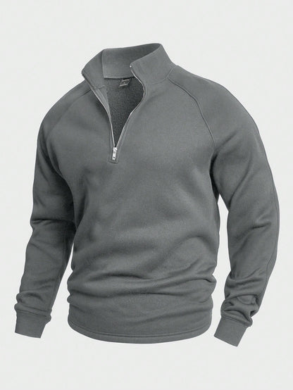 Anthony - Casual Half-Zip Sweatshirt