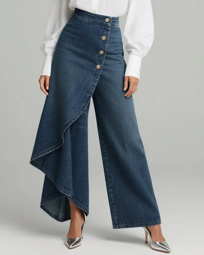 Arlette™ | Denim Wrap Trousers
