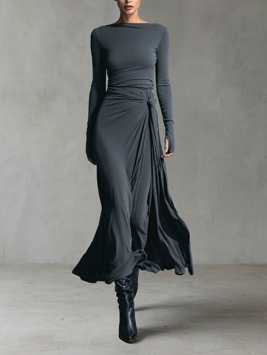 Katrina™ | Long dress with side knot