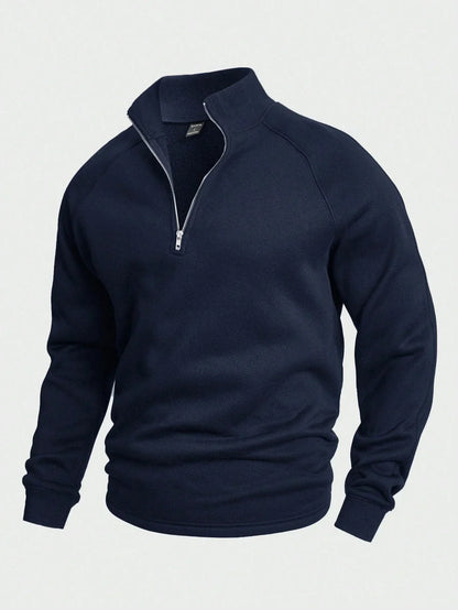 Anthony - Casual Half-Zip Sweatshirt