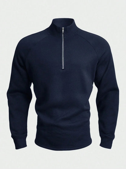 Anthony - Casual Half-Zip Sweatshirt