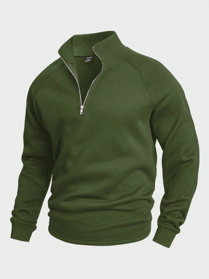 Anthony - Casual Half-Zip Sweatshirt