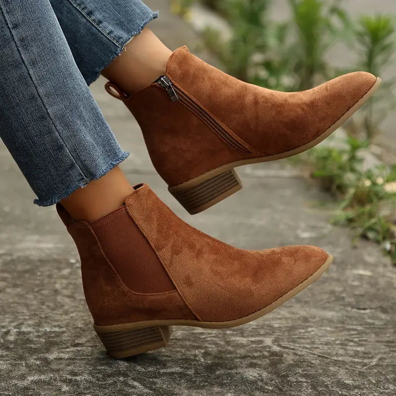 Anica Womens Suede Chelsea Boots, Warm for Winter