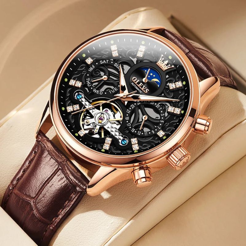 Tobias™ | Mechanical Automatic Watch with Leather Band