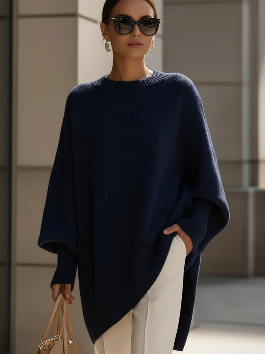 Women's Luxe Oversized Knit Sweater, Draped Silhouette | Elongating Cut, Everyday Layer | 7 Colorways | XS–2XL