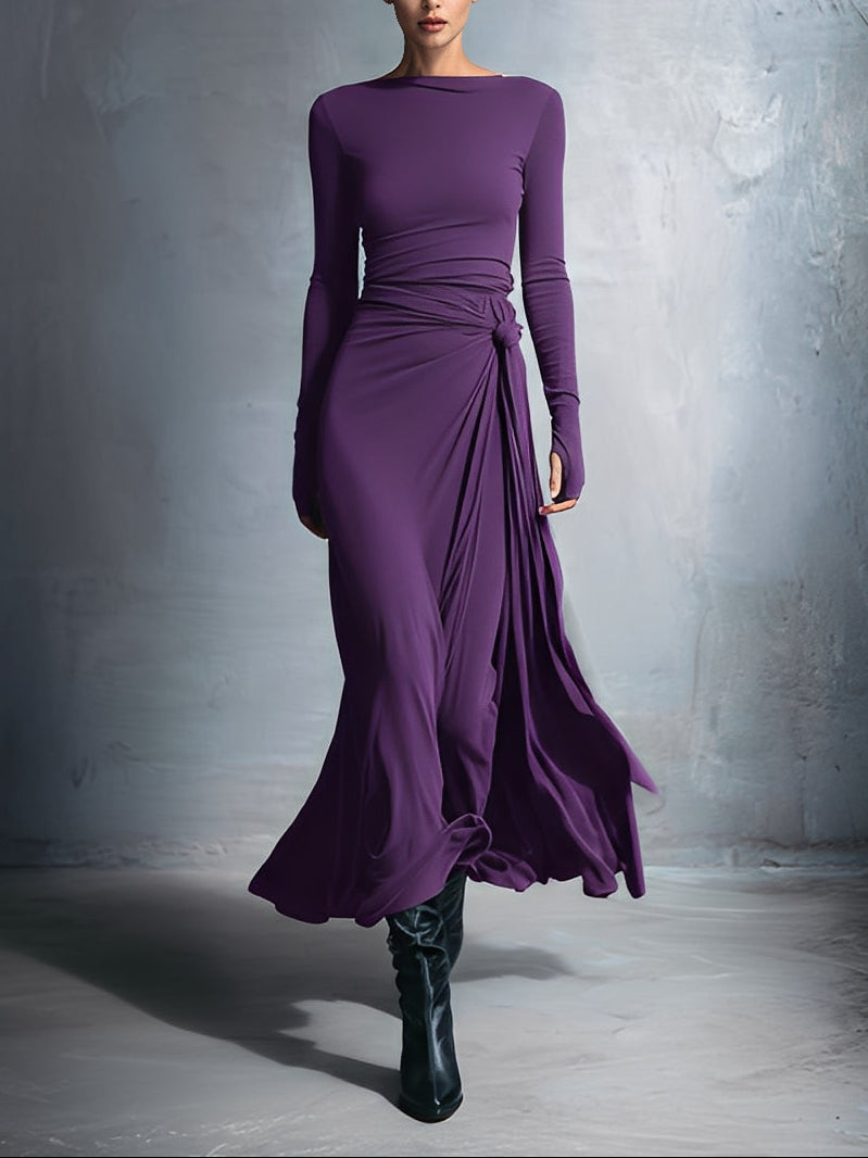 Katrina™ | Long dress with side knot