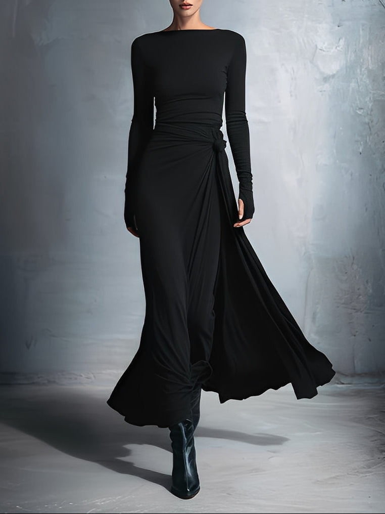 Katrina™ | Long dress with side knot