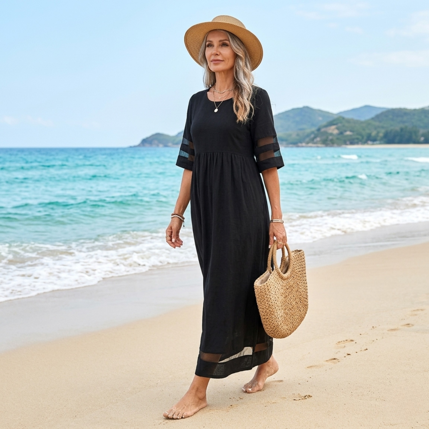 Anneliese™ | Smoothing Silhouette Maxi-Midi Dress