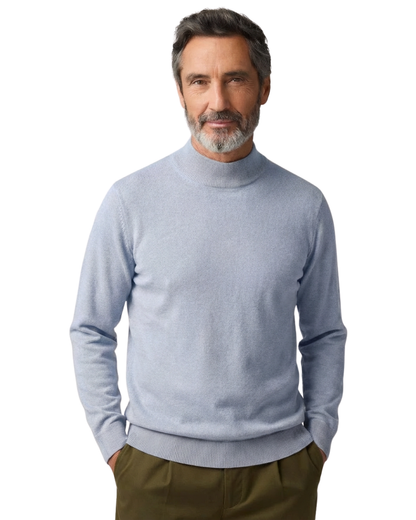 Harry - Mid-length cashmere sweater with high collar