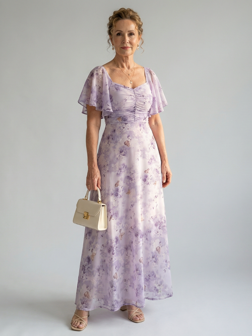 Vaelis | Flutter Sleeve Midi Dress