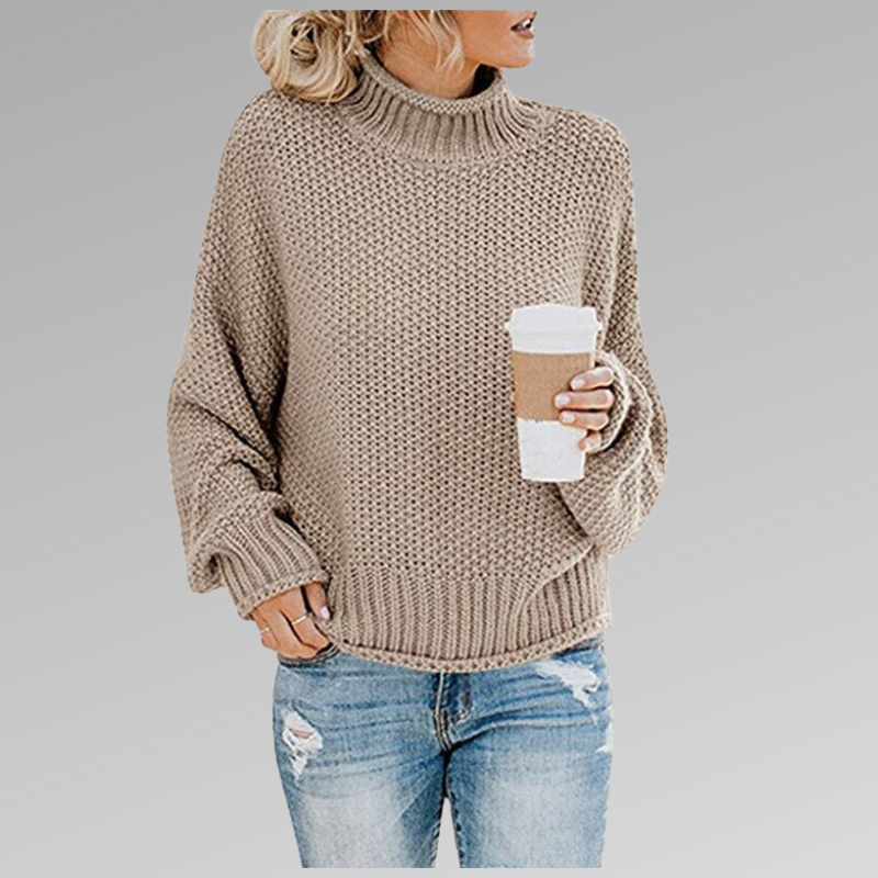 Latoya Womens Knitted Sweater in Beige