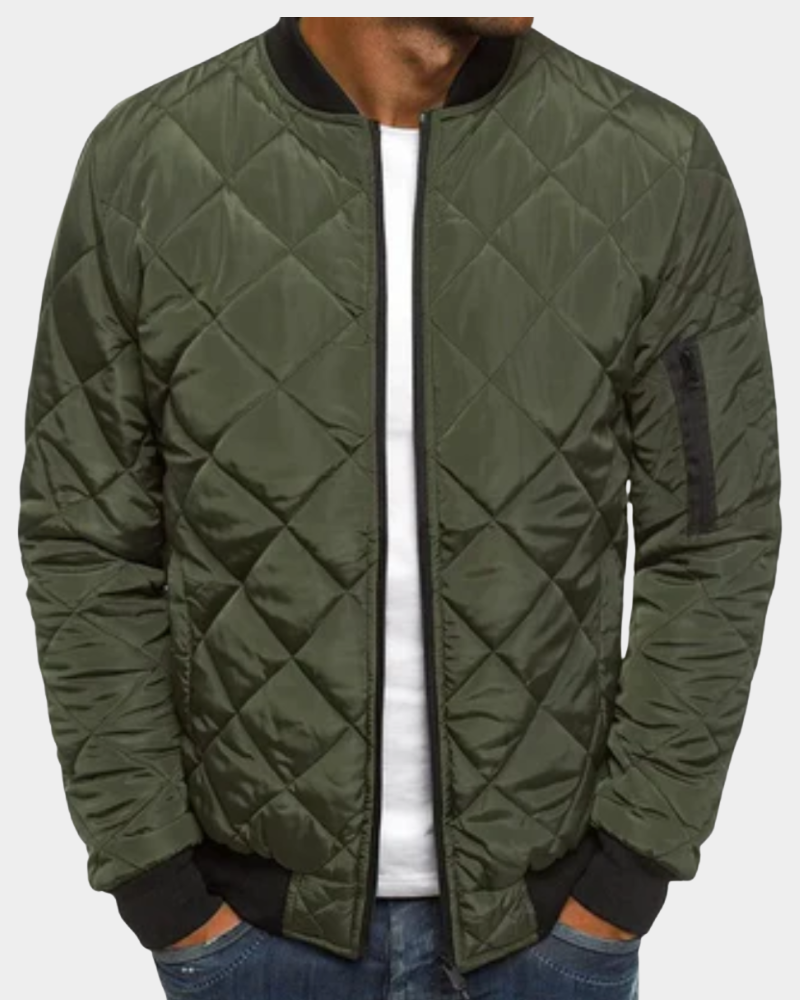 Andrew | Herren Gesteppte Bomberjacke — Quilted Bomber Classic in 6 Farben S–3XL | Westmere