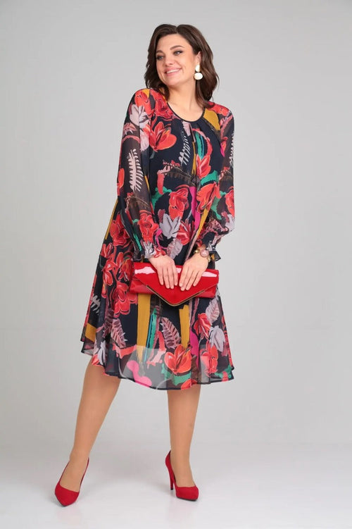 Floravine™ | Modern Floral Dress