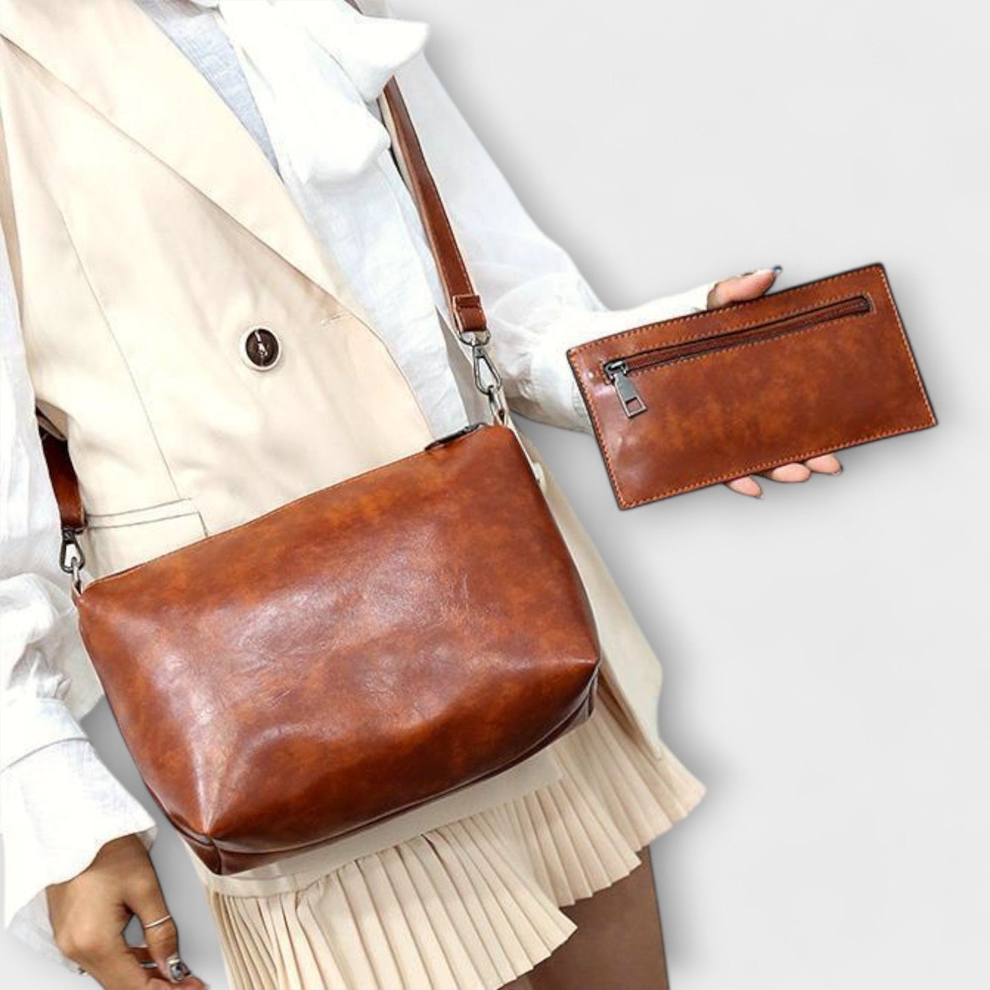Leah - 4-Piece Vintage Bag Set