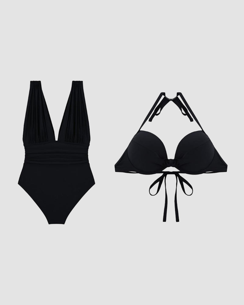 Katie™ | Shaping Swimsuit V with Tummy Control Effect