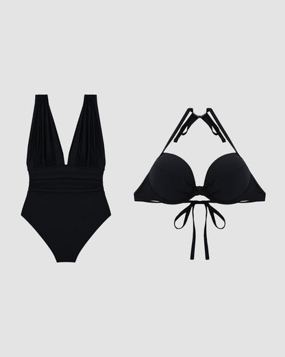 Katie™ | Shaping Swimsuit V with Tummy Control Effect