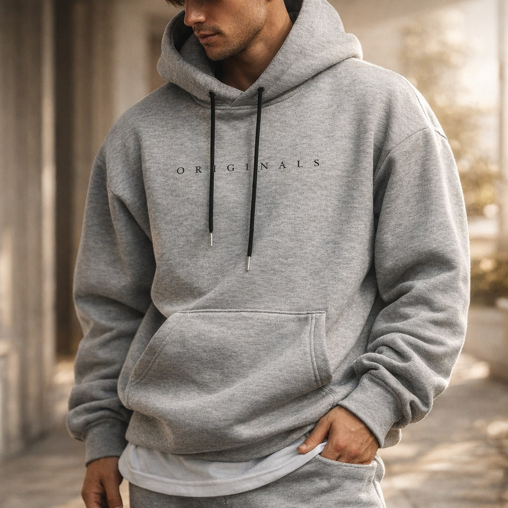 Jesse Mens Relaxed Fit Hoodie with Kangaroo Pocket