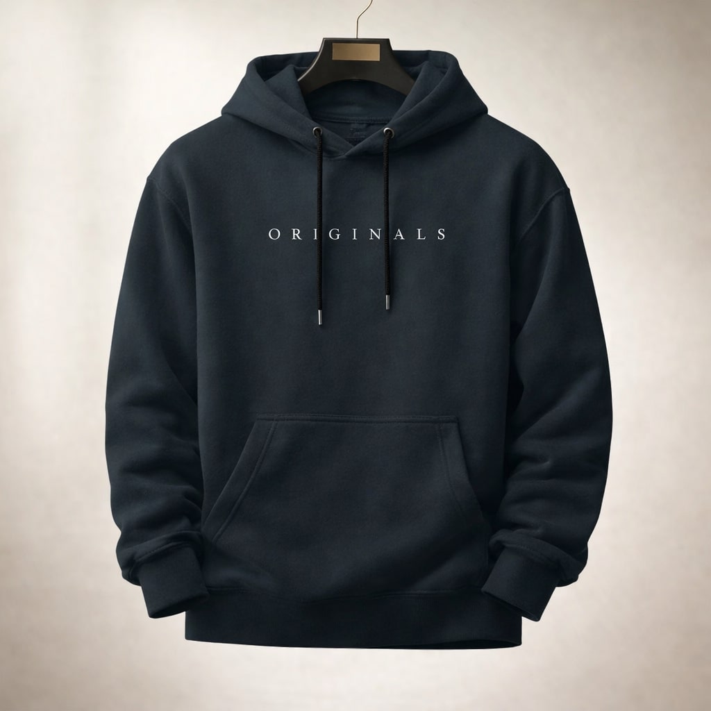 Jesse Mens Relaxed Fit Hoodie with Kangaroo Pocket in Dark Gray