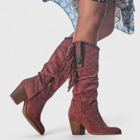 Megyn | Womens Boots with Arch Support | Shock-Absorbing Sole, Structured Heel | Blue, Brown, Purple or Red US 4-11