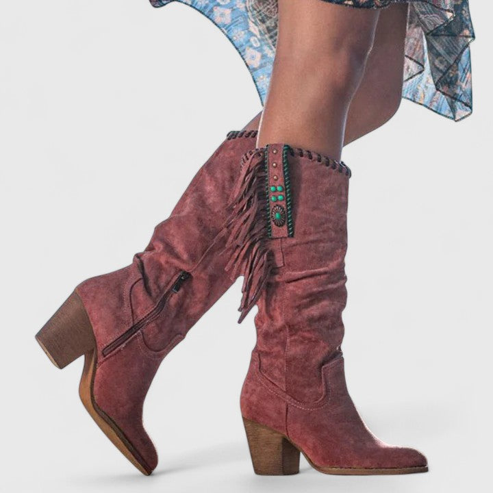 Megyn Womens Boots with Arch Support in Red