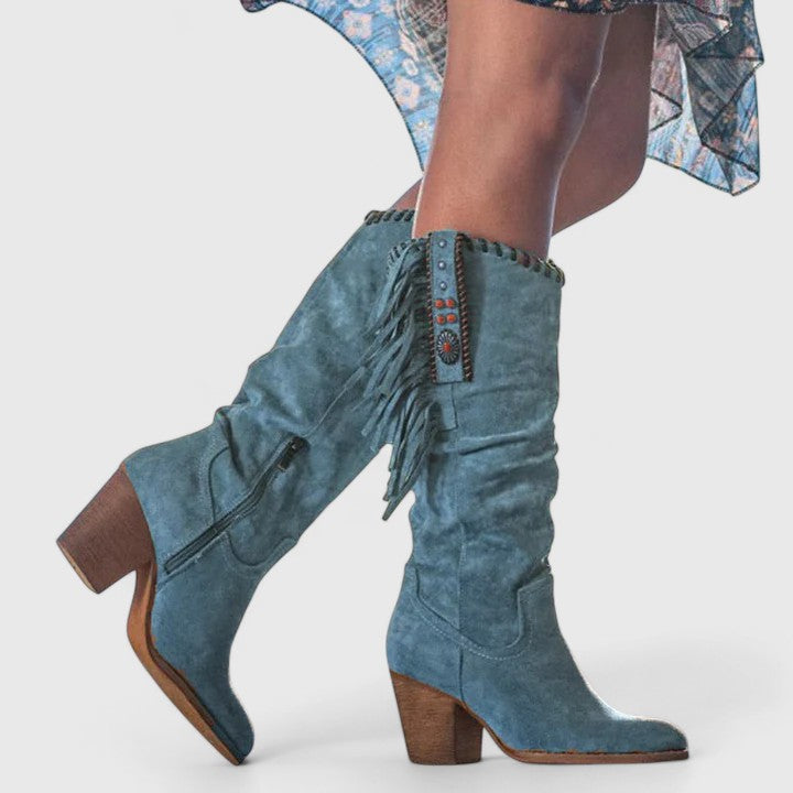 Megyn Womens Boots with Arch Support in Blue