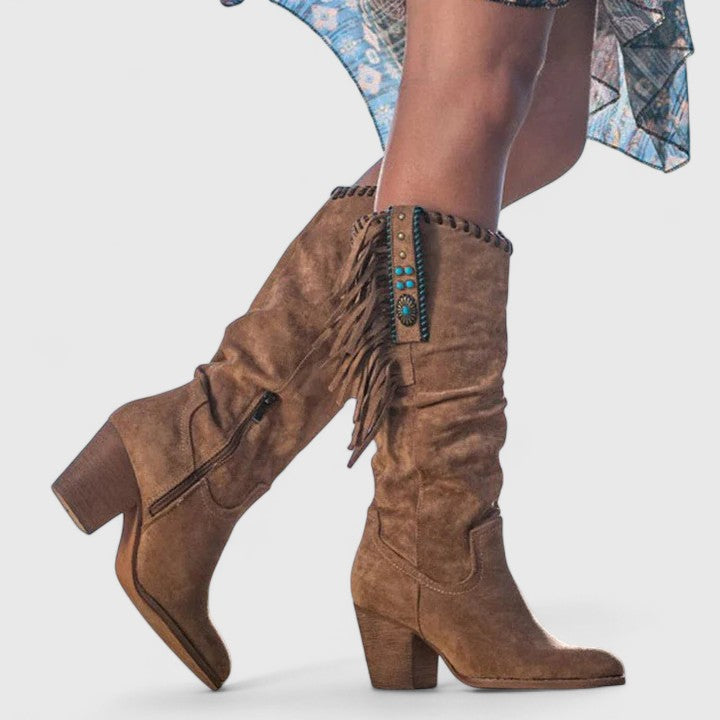 Megyn Womens Boots with Arch Support in Brown
