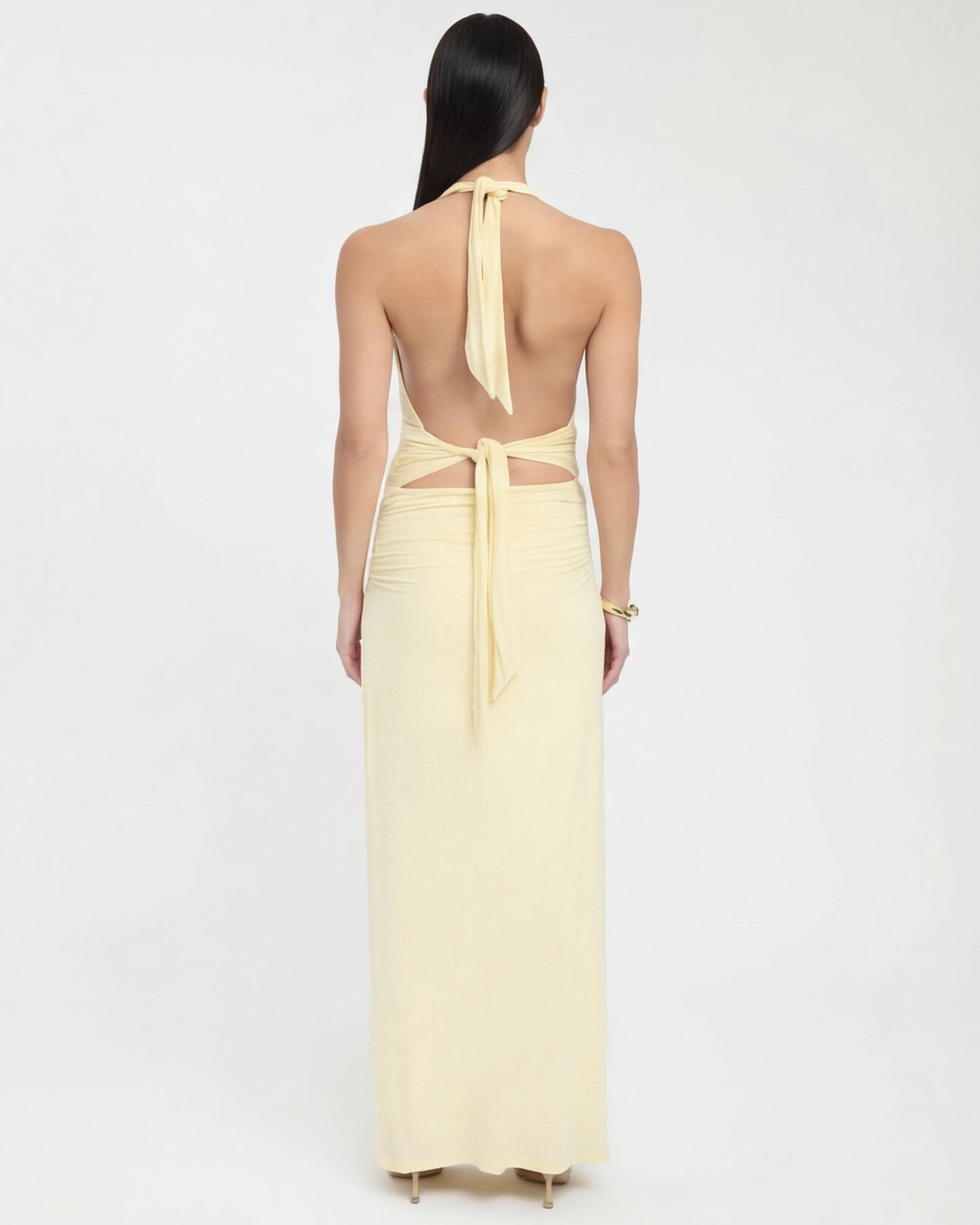 Nyx™ – Halter Maxi Dress (Late-Night Elegance & Bold Minimalism)