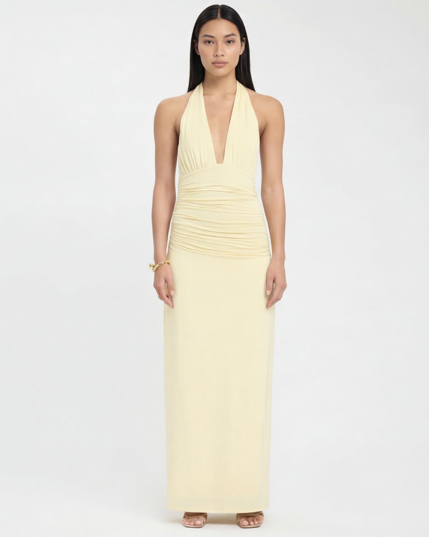 Nyx™ – Halter Maxi Dress (Late-Night Elegance & Bold Minimalism)