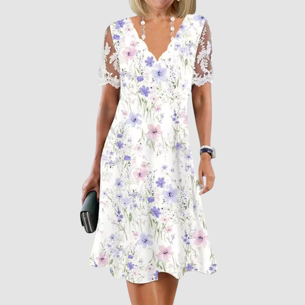 Edith™ | Elegant Floral Midi Dress