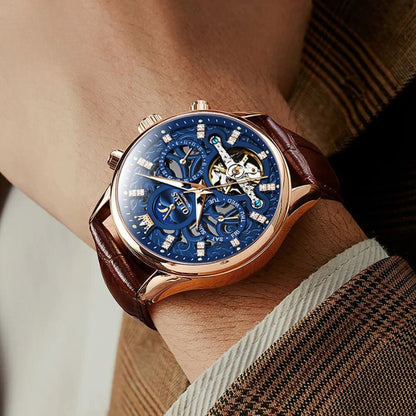 Tobias™ | Mechanical Automatic Watch with Leather Band