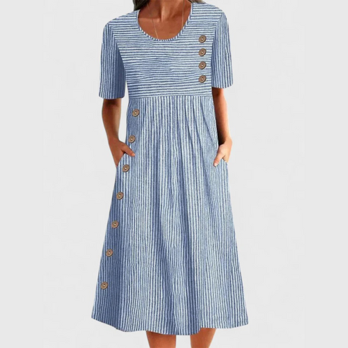 Wanda™ – Striped Midi Dress