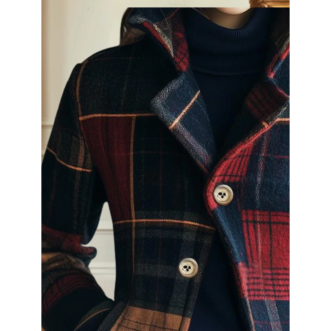 Women's Classic Plaid Jacket, Structured Cut | Timeless Check Pattern, Layer-Ready Fit | Multicolor | S–3XL