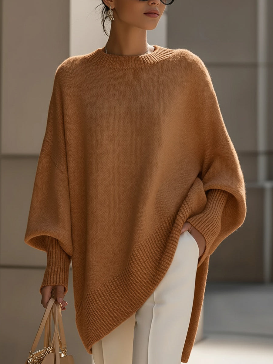 Women's Luxe Oversized Knit Sweater, Draped Silhouette | Elongating Cut, Everyday Layer | 7 Colorways | XS–2XL