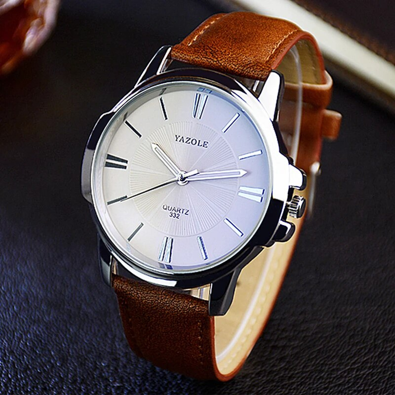Claudio™ | Luxury Blue Glass Leather Watch