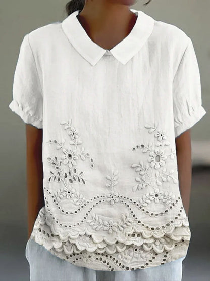 Lily™ | Floral Embroidered Shirt