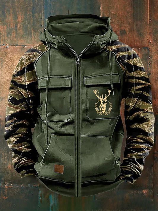 Neil | Clean Multi-Pocket Zip Hoodie