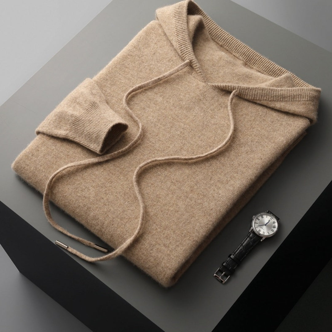Rainer | Herren Frühlings Kaschmir-Kapuzenpullover — Weicher Strick-Hoodie in 7 Farben | Westmere