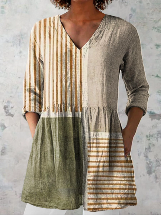 Camille™ | Long Blouse with V-Neck
