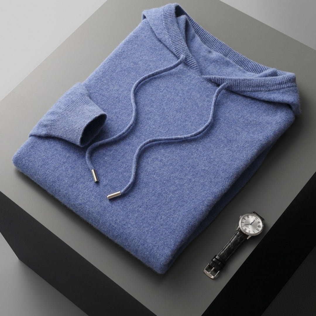 Rainer | Herren Frühlings Kaschmir-Kapuzenpullover — Weicher Strick-Hoodie in 7 Farben | Westmere