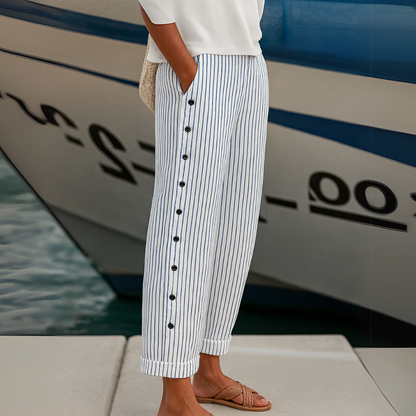Caitlin™ | Stylish Striped Button Pants