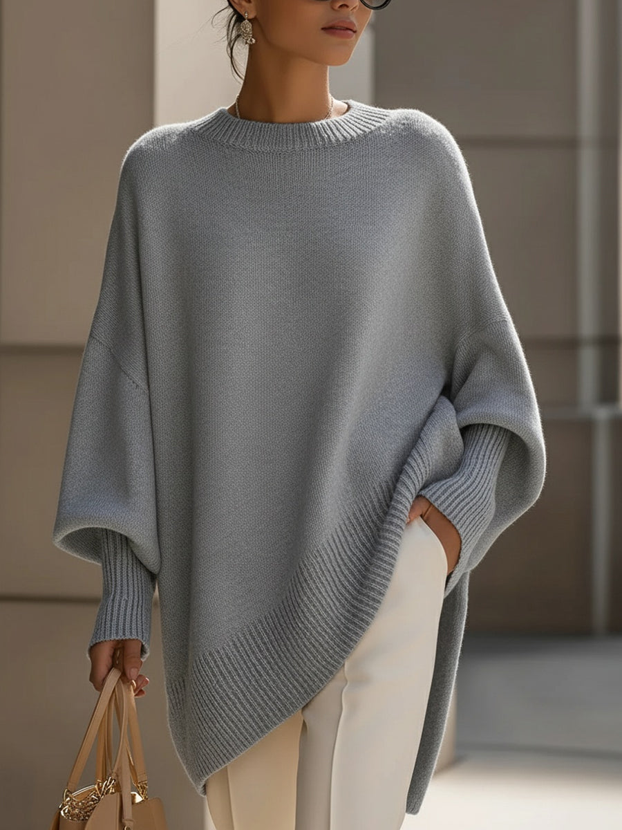 Women's Luxe Oversized Knit Sweater, Draped Silhouette | Elongating Cut, Everyday Layer | 7 Colorways | XS–2XL