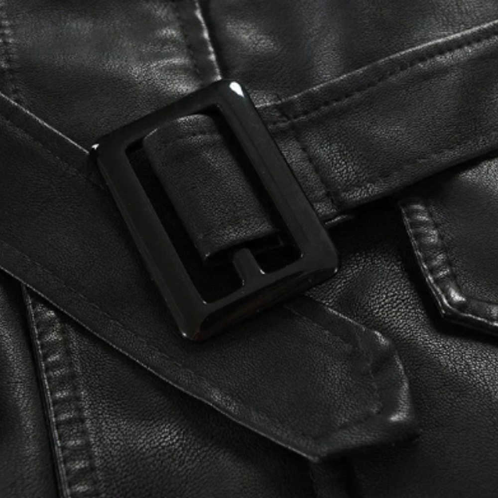 Steven | Stylish Long Leather Coat for Men