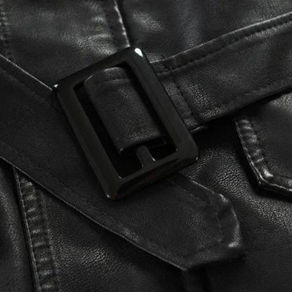 Steven | Stylish Long Leather Coat for Men