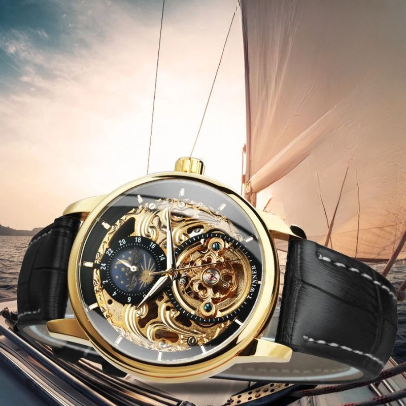 Vaughn™ | Moon Phase Skeleton Automatic Watch